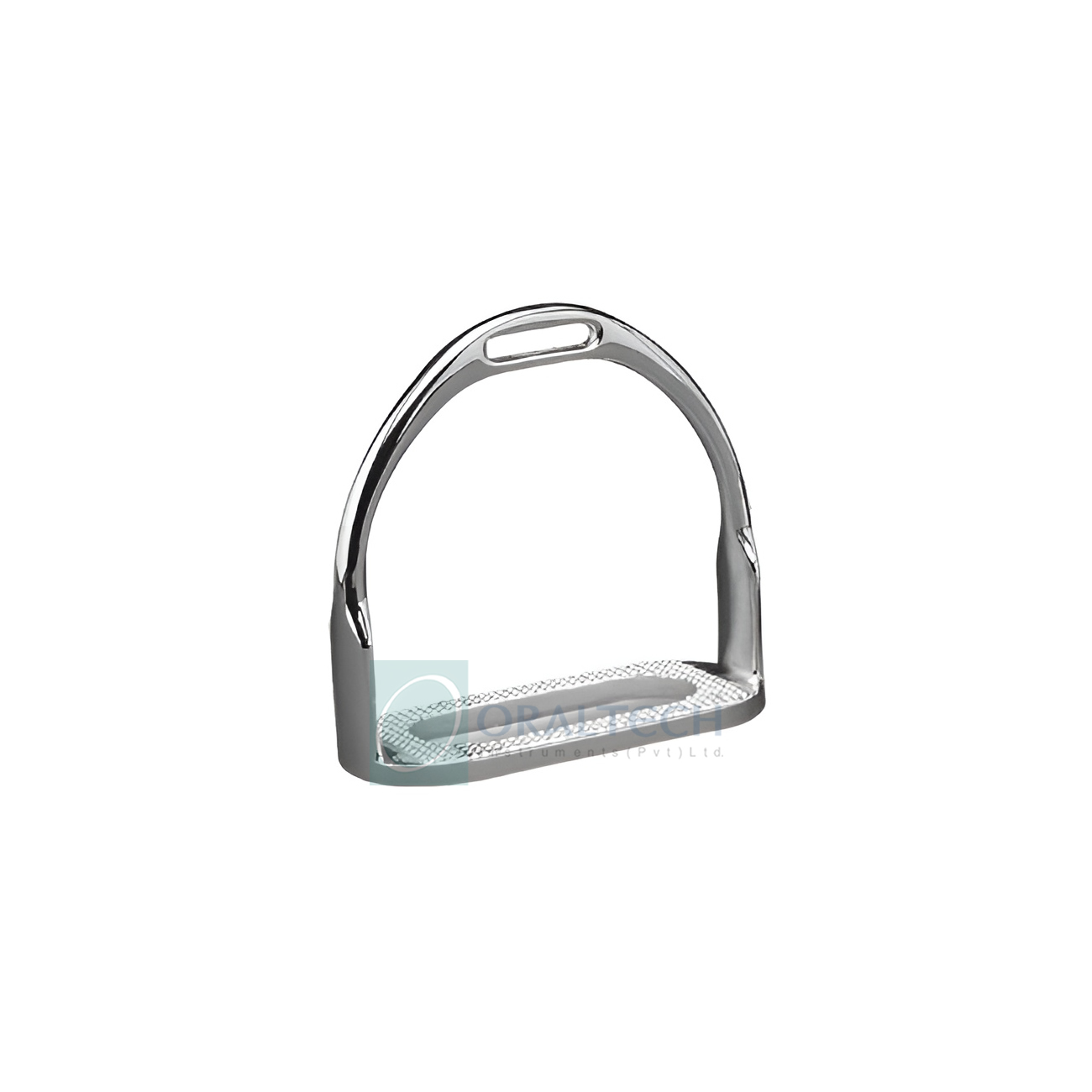 Australian Stock Stirrup Iron with White Rubber Pad